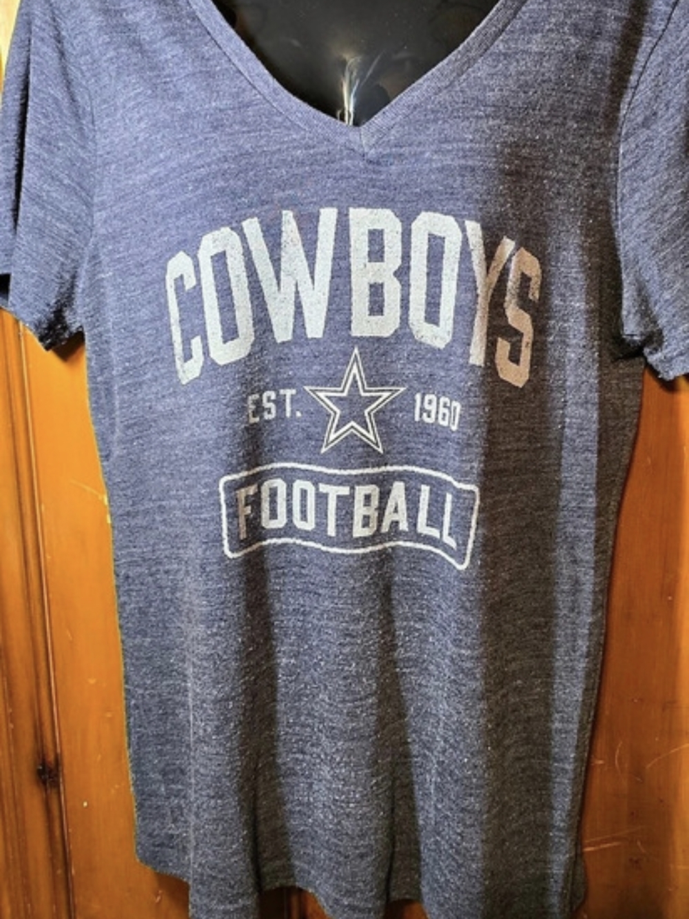 Cowboys Her Style Dallas Cowboys Beasley 11 Graphic Football Tee in Gray